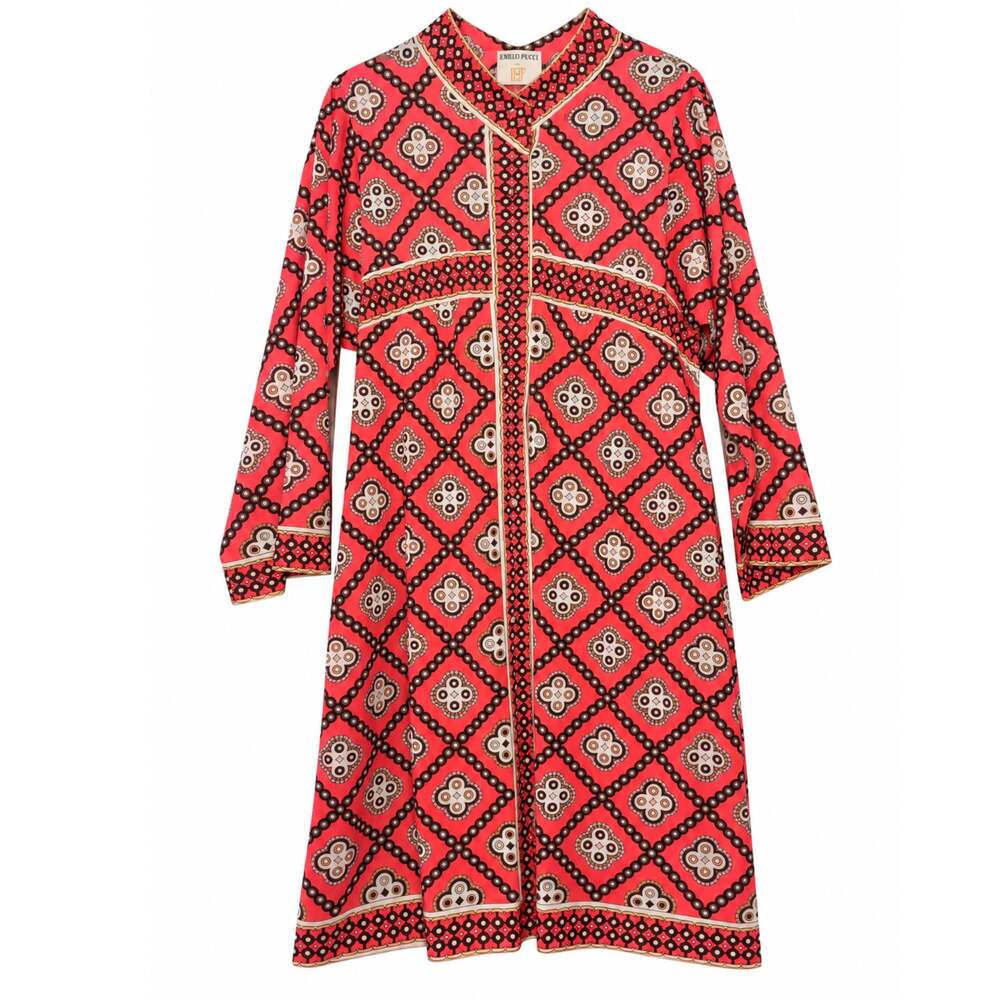 Emilio Pucci for Formfit Rogers Vintage Moroccan Style Button Down Dress